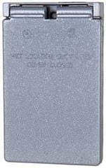 Cooper Crouse-Hinds - Electrical Outlet Box Aluminum Weatherproof Cover - Includes Gasket - Exact Tool & Supply