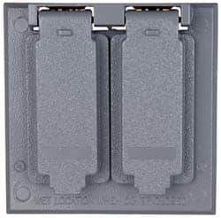 Cooper Crouse-Hinds - Electrical Outlet Box Aluminum Weatherproof Cover - Includes Gasket - Exact Tool & Supply
