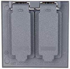 Cooper Crouse-Hinds - Electrical Outlet Box Aluminum Weatherproof Cover - Includes Gasket - Exact Tool & Supply