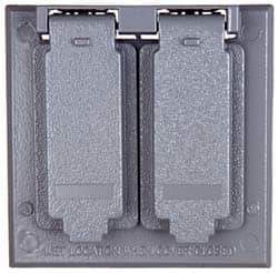 Cooper Crouse-Hinds - Electrical Outlet Box Aluminum Weatherproof Cover - Includes Gasket - Exact Tool & Supply