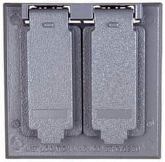 Cooper Crouse-Hinds - Electrical Outlet Box Aluminum Weatherproof Cover - Includes Gasket - Exact Tool & Supply