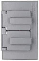 Cooper Crouse-Hinds - Electrical Outlet Box Aluminum Weatherproof Cover - Includes Gasket - Exact Tool & Supply