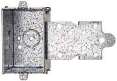 Cooper Crouse-Hinds - 1 Gang, (7) 1/2" Knockouts, Steel Rectangle Switch Box - 3" Overall Height x 2" Overall Width x 2-1/2" Overall Depth - Exact Tool & Supply