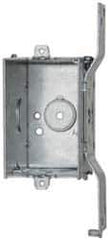 Cooper Crouse-Hinds - 1 Gang, (7) 1/2" Knockouts, Steel Rectangle Switch Box - 3" Overall Height x 2" Overall Width x 2-1/2" Overall Depth - Exact Tool & Supply