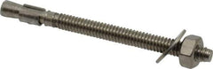 Red Head - 1/4" Diam, 1/4" Drill, 3-1/4" OAL, Wedge Expansion Concrete Anchor - 316 Stainless Steel, Hex Nut Head, Hex Drive, 2-1/4" Thread Length - Exact Tool & Supply