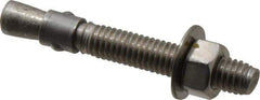 Red Head - 3/8" Diam, 3/8" Drill, 2-3/4" OAL, Wedge Expansion Concrete Anchor - 316 Stainless Steel, Hex Nut Head, Hex Drive, 1-5/8" Thread Length - Exact Tool & Supply