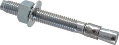 Red Head - 1/2 Inch Diameter, 1/2-13 Inch Thread, 4-1/2 Inch Overall Length, Grade 3, Wedge Expansion Concrete Anchor - Steel, Zinc Plated, 3 Inch Thread Length, Tie Wire Head, 1/2 Inch Drill - Exact Tool & Supply