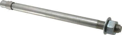 Red Head - 3/4" Diam, 3/4-10, 12" OAL, Grade 3, Wedge Expansion Concrete Anchor - Steel, Zinc Plated, 1-3/4" Thread Length, Tie Wire Head, 3/4" Drill - Exact Tool & Supply