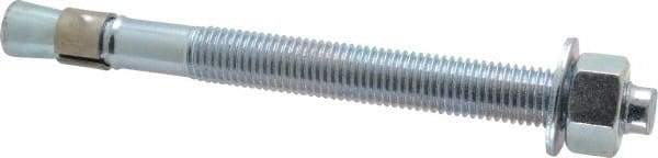 Red Head - 3/4 Inch Diameter, 3/4-10 Inch Thread, 8-1/2 Inch Overall Length, Grade 3, Wedge Expansion Concrete Anchor - Steel, Zinc Plated, 5-3/8 Inch Thread Length, Tie Wire Head, 3/4 Inch Drill - Exact Tool & Supply
