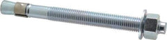 Red Head - 3/4 Inch Diameter, 3/4-10 Inch Thread, 8-1/2 Inch Overall Length, Grade 3, Wedge Expansion Concrete Anchor - Steel, Zinc Plated, 5-3/8 Inch Thread Length, Tie Wire Head, 3/4 Inch Drill - Exact Tool & Supply