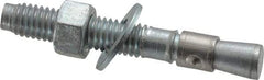 Red Head - 3/8 Inch Diameter, 3/8-16 Inch Thread, 2-3/4 Inch Overall Length, Grade 3, Wedge Expansion Concrete Anchor - Steel, Zinc Plated, 1-5/8 Inch Thread Length, Tie Wire Head, 3/8 Inch Drill - Exact Tool & Supply