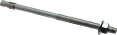 Red Head - 3/8 Inch Diameter, 3/8-16 Inch Thread, 7 Inch Overall Length, Grade 3, Wedge Expansion Concrete Anchor - Steel, Zinc Plated, 3-7/8 Inch Thread Length, Tie Wire Head, 3/8 Inch Drill - Exact Tool & Supply