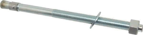 Red Head - 5/8 Inch Diameter, 5/8-11 Inch Thread, 10 Inch Overall Length, Grade 3, Wedge Expansion Concrete Anchor - Steel, Zinc Plated, 5-3/4 Inch Thread Length, Tie Wire Head, 5/8 Inch Drill - Exact Tool & Supply