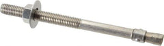Red Head - 1/2" Diam, 1/2" Drill, 7" OAL, 3-3/16" Min Embedment Wedge Expansion Concrete Anchor - 304 Stainless Steel, Hex Nut Head, Hex Drive, 3-1/2" Thread Length - Exact Tool & Supply