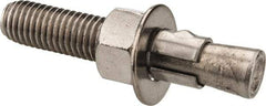 Red Head - 5/8" Diam, 5/8" Drill, 3-1/2" OAL, 5/8" Min Embedment Wedge Expansion Concrete Anchor - 304 Stainless Steel, Hex Nut Head, Hex Drive, 1-3/4" Thread Length - Exact Tool & Supply