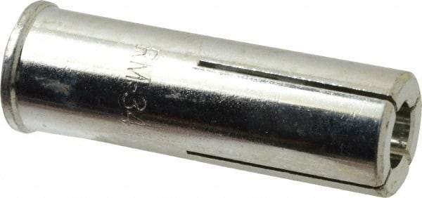Red Head - 1" Diam, 1" Drill, 1-1/4" Min Embedment Drop-In Concrete Anchor - Grade 3 Steel, Zinc-Plated Finish, Flange Head, Slotted Drive, 1-1/4" Thread Length - Exact Tool & Supply
