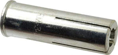 Red Head - 1" Diam, 1" Drill, 1-1/4" Min Embedment Drop-In Concrete Anchor - Grade 3 Steel, Zinc-Plated Finish, Flange Head, Slotted Drive, 1-1/4" Thread Length - Exact Tool & Supply