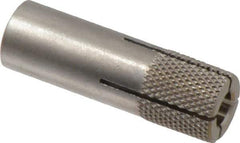 Red Head - 5/8" Diam, 5/8" Drill, 1-1/2" Min Embedment Drop-In Concrete Anchor - 303, 18-8 Stainless Steel, Slotted Drive, 3/4" Thread Length - Exact Tool & Supply