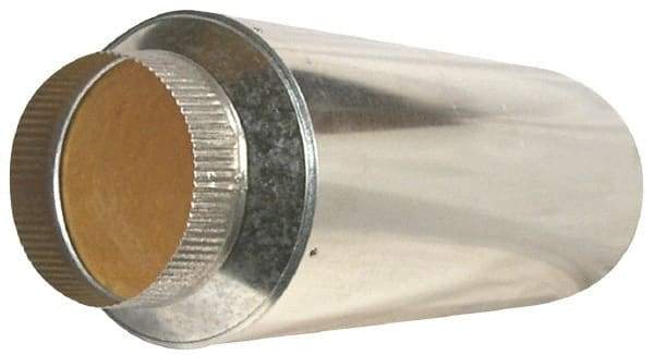 Suncourt - 8" ID Galvanized Duct Muffler - 24" Long x 12" Wide, 26 Gage, 1 Piece - Exact Tool & Supply