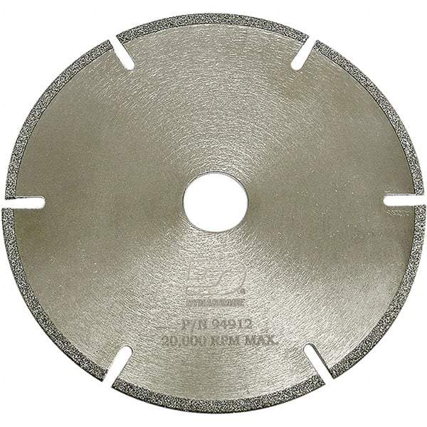 Dynabrade - 4-1/2" Diam, 3/8" Arbor Hole Diam, 6 Tooth Wet & Dry Cut Saw Blade - Diamond-Tipped, Standard Round Arbor - Exact Tool & Supply