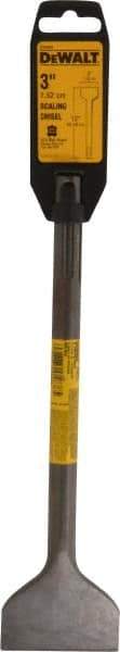 DeWALT - 3" Head Width, 12" OAL, 1" Shank Diam, Scaling Chisel - SDS Max Drive, SDS Max Shank, Steel - Exact Tool & Supply