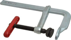 Bessey - 5-1/2" Deep Throat, 8" Max Capacity, Standard Sliding Arm Clamp - 2,800 Lb Clamping Pressure, 0.775" Spindle Diam - Exact Tool & Supply