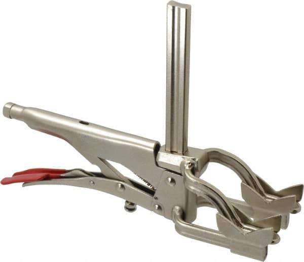 Bessey - 4-1/2" Pipe, 2-3/4" Throat Depth, 310 Lb Pressure, Steel Rail, Cradle Pipe Clamp - Exact Tool & Supply