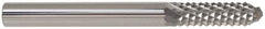 Accupro - 1/4" Diam, 3/4" LOC, Drill Point End, Solid Carbide Diamond Pattern Router Bit - Right Hand Cut, 2" OAL, 1/4" Shank Diam, Use on Fiberglass - Exact Tool & Supply
