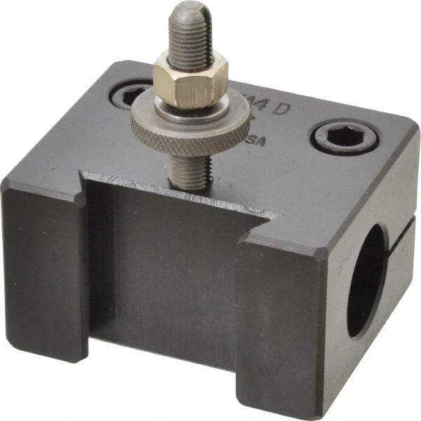 Aloris - Series BXA, #4D Boring Bar Tool Post Holder - 10 to 15" Lathe Swing, 2" OAH, 1" Centerline Height - Exact Tool & Supply