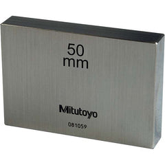 Mitutoyo - 50mm Steel Rectangular Gage Block - Exact Tool & Supply