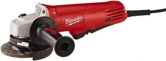 Milwaukee Tool - 4-1/2" Wheel Diam, 10,000 RPM, Corded Angle & Disc Grinder - 5/8-11 Spindle, 120 Volts, 7.5 Amps, Side Exhaust - Exact Tool & Supply
