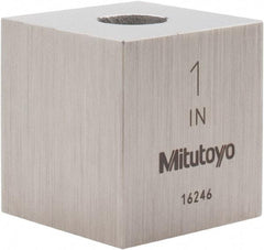 Mitutoyo - 1" Square Steel Gage Block - Accuracy Grade 0, Includes Certificate of Inspection - Exact Tool & Supply
