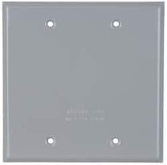 Cooper Crouse-Hinds - Electrical Outlet Box Aluminum Weatherproof Cover - Includes Gasket - Exact Tool & Supply