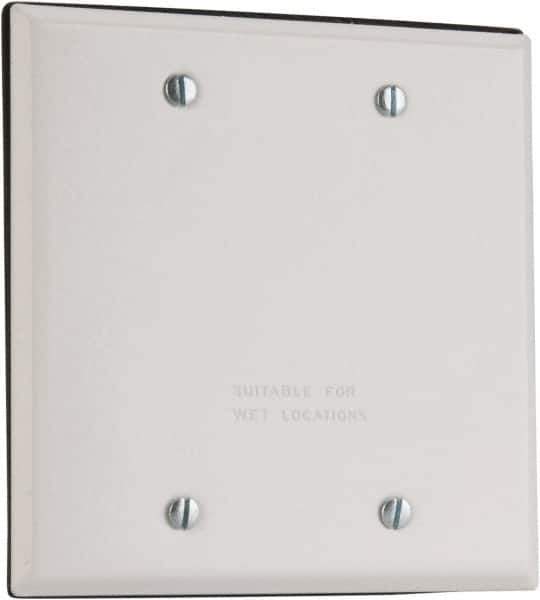 Cooper Crouse-Hinds - Electrical Outlet Box Aluminum Weatherproof Cover - Includes Gasket - Exact Tool & Supply
