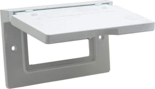Cooper Crouse-Hinds - Electrical Outlet Box Aluminum Weatherproof Cover - Includes Gasket - Exact Tool & Supply