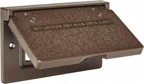 Cooper Crouse-Hinds - Electrical Outlet Box Aluminum Weatherproof Cover - Includes Gasket - Exact Tool & Supply