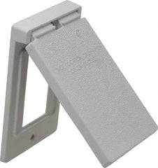 Cooper Crouse-Hinds - Electrical Outlet Box Aluminum Weatherproof Cover - Includes Gasket - Exact Tool & Supply