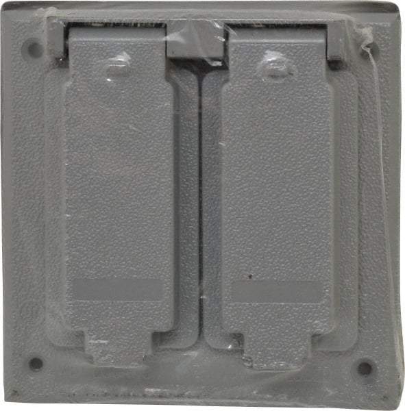 Cooper Crouse-Hinds - Electrical Outlet Box Aluminum Weatherproof Cover - Includes Gasket - Exact Tool & Supply