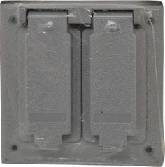 Cooper Crouse-Hinds - Electrical Outlet Box Aluminum Weatherproof Cover - Includes Gasket - Exact Tool & Supply