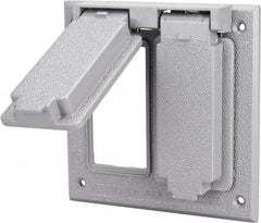 Cooper Crouse-Hinds - Electrical Outlet Box Aluminum Weatherproof Cover - Includes Gasket - Exact Tool & Supply