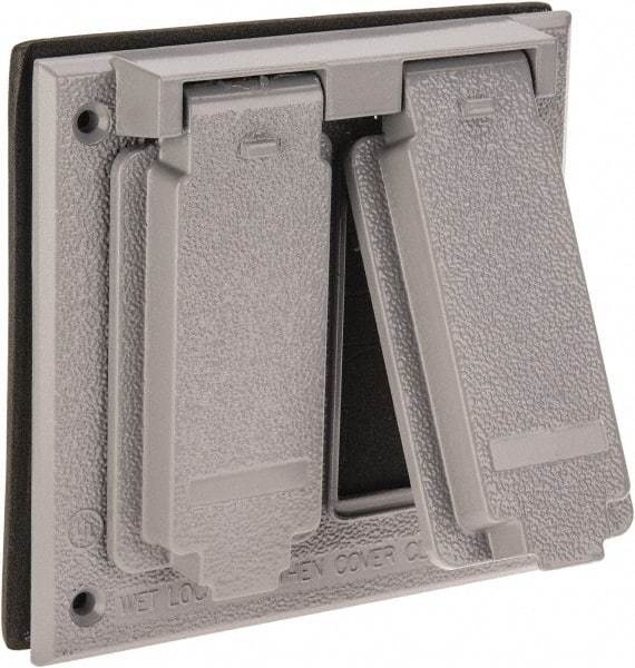 Cooper Crouse-Hinds - Electrical Outlet Box Aluminum Weatherproof Cover - Includes Gasket - Exact Tool & Supply