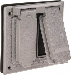 Cooper Crouse-Hinds - Electrical Outlet Box Aluminum Weatherproof Cover - Includes Gasket - Exact Tool & Supply