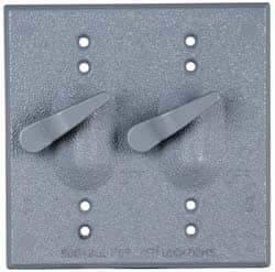 Cooper Crouse-Hinds - Electrical Outlet Box Aluminum Weatherproof Cover - Includes Gasket - Exact Tool & Supply