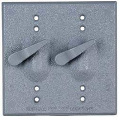 Cooper Crouse-Hinds - Electrical Outlet Box Aluminum Weatherproof Cover - Includes Gasket - Exact Tool & Supply