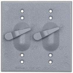 Cooper Crouse-Hinds - Electrical Outlet Box Aluminum Weatherproof Cover - Includes Gasket - Exact Tool & Supply