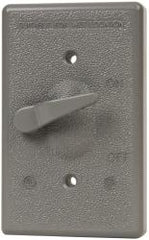 Cooper Crouse-Hinds - Electrical Outlet Box Aluminum Extended Switch Cover - Includes Gasket Stamped - Exact Tool & Supply