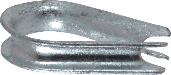 Value Collection - 1/4" Wire Rope Thimble Clip - Steel, Galvanized - Exact Tool & Supply