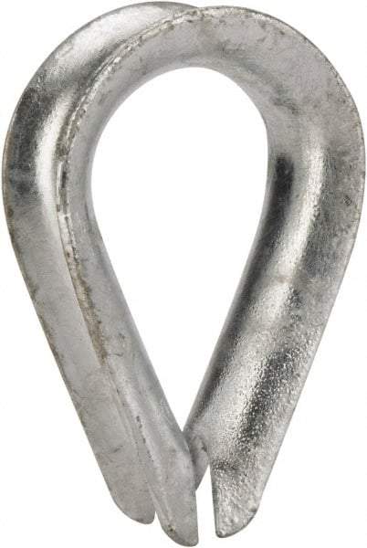 Value Collection - 1/2" Wire Rope Thimble Clip - Steel, Galvanized - Exact Tool & Supply