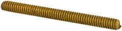 Value Collection - #2-56 1" OAL Fully Threaded Stud - Brass, Plain Finish - Exact Tool & Supply