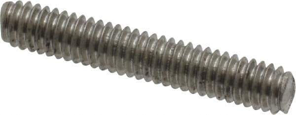 Value Collection - #8-32 1" OAL Fully Threaded Stud - Stainless Steel, Plain Finish - Exact Tool & Supply